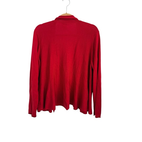 Eileen Fisher Vibrant Red Cardigan - Picture 2 of 6